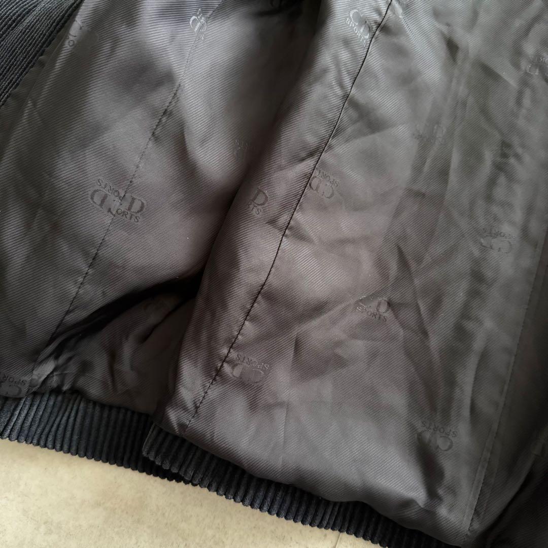 クリスチャンディオール　2way コーデュロイ　ピーコート　襟ファー　黒　M