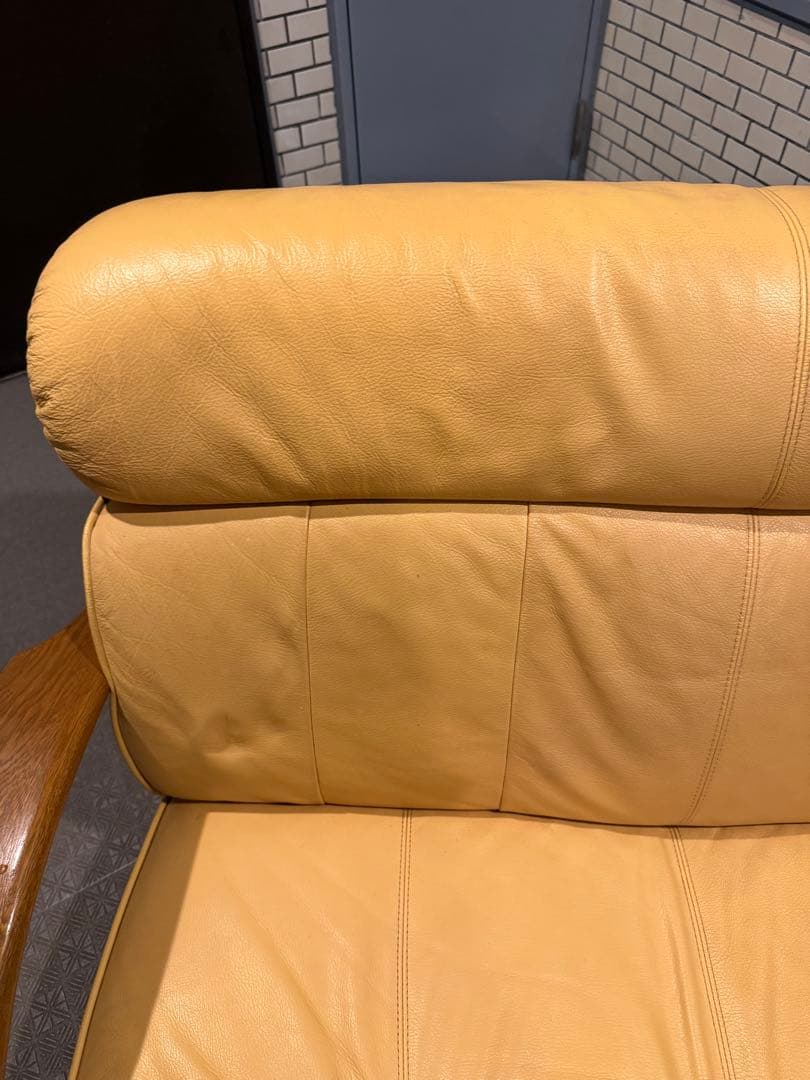 浜本工芸　高級本革仕様／2人掛けソファー