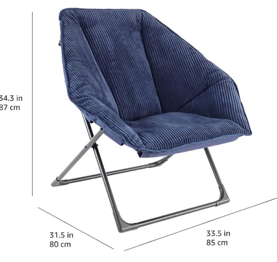 Amazonベーシック 折りたたみ椅子 ヘキサゴン 六角形 ダークブルー