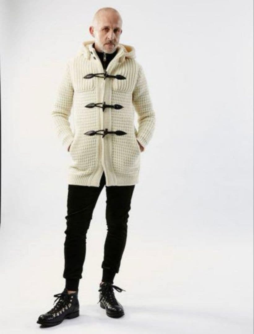 定価13.2万✨️ 完売品 AKM ニットダッフルコート Lサイズ グレー