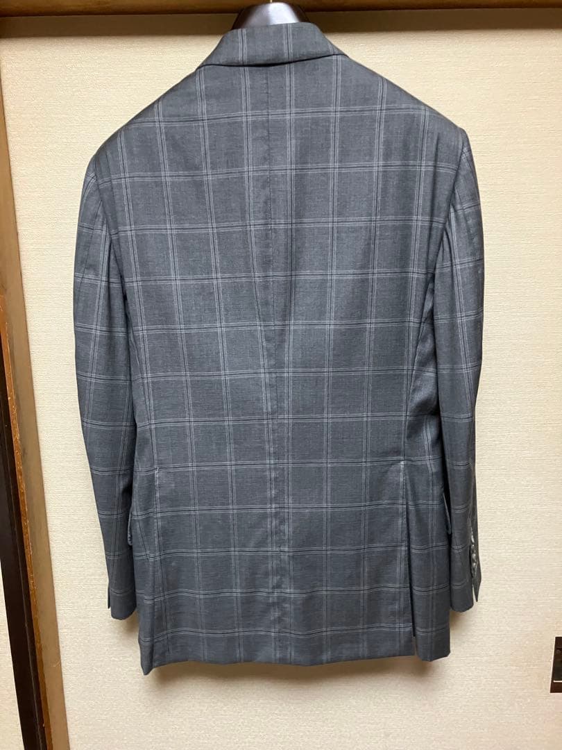 TOM FORD チェック柄グレー　スーツ