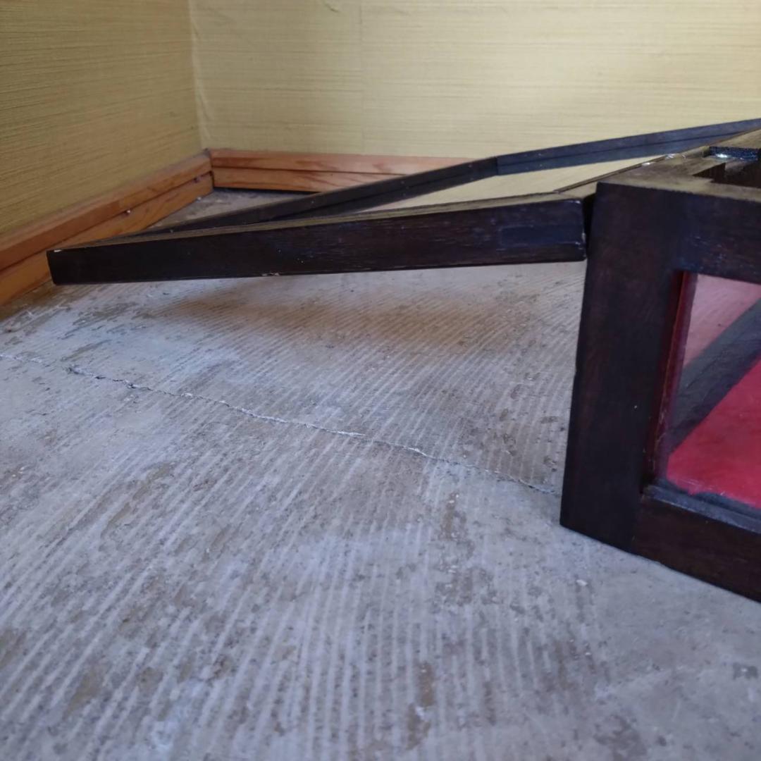 木枠　ガラスケース　アクセサリーケース