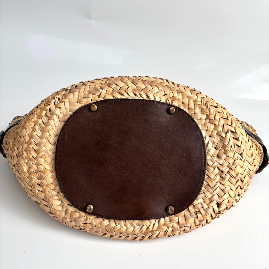 極美品 DOLCE&GABBANA カゴバッグ 籠 レザー ロゴ 希少レア品