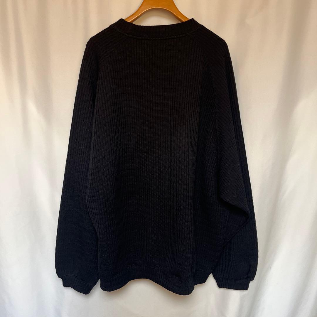 TIGHTBOOTH タイトブース ワッフル クルーニット セーター ブラックL