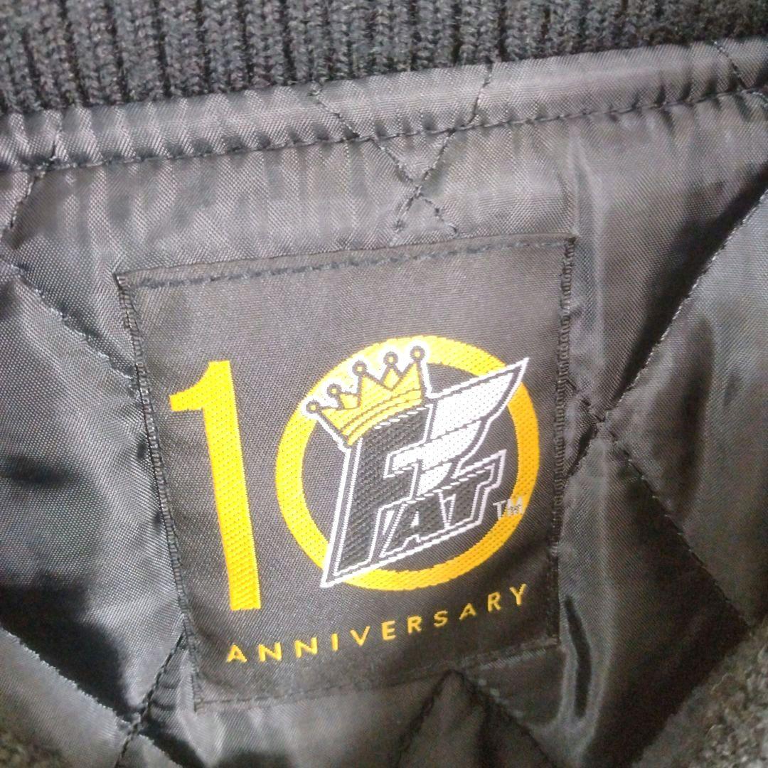 メンズ☆FAT　スタジャン10th　袖革XXLレザー　ウールメルトン　JUMBO