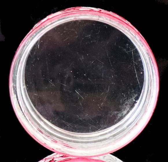 オールド・バカラ 1900年頃 アシッドエッチング 野薔薇 被せガラス 小物入れ