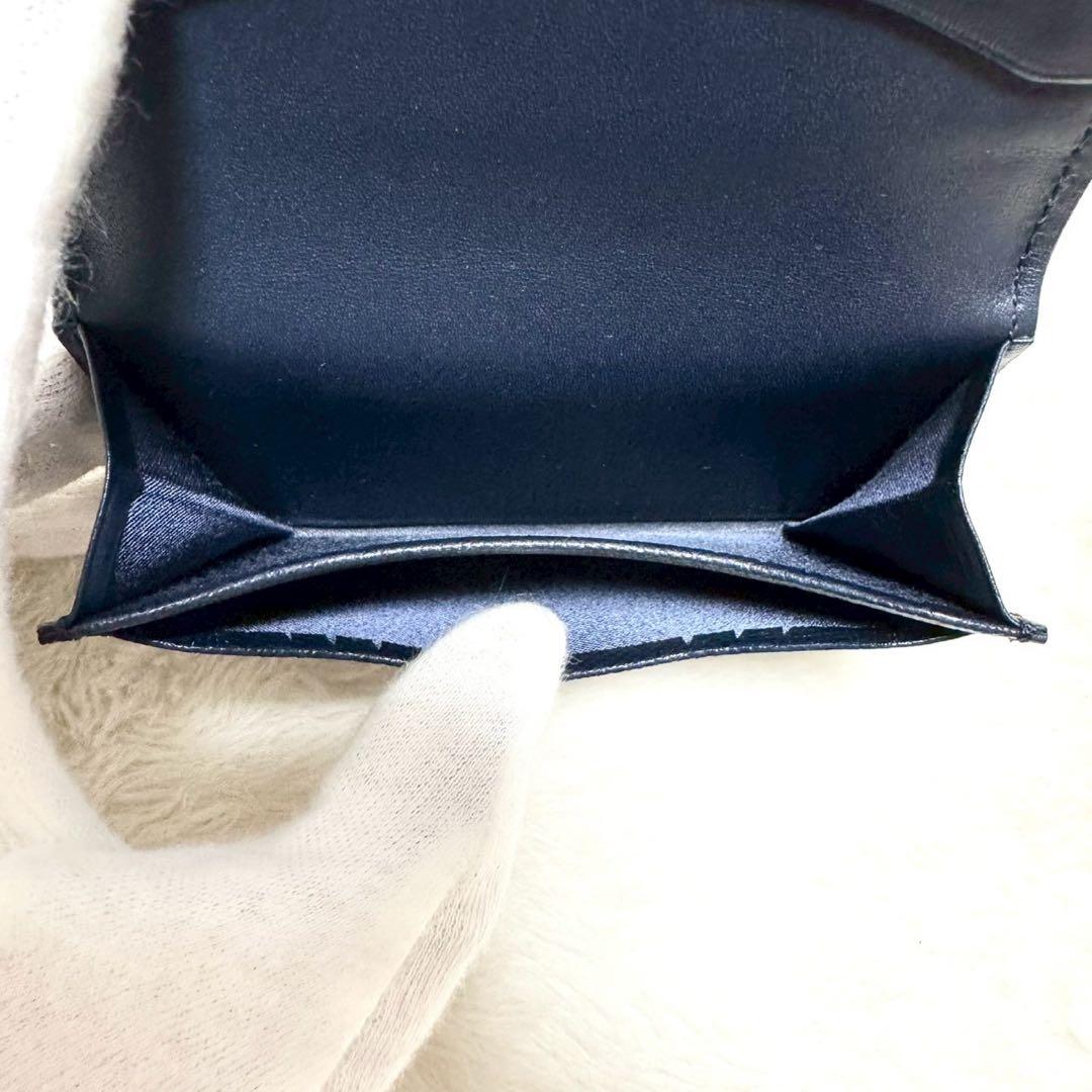箱付 極美品✨ PELLE MORBIDA カードケース 名刺入れ ネイビー