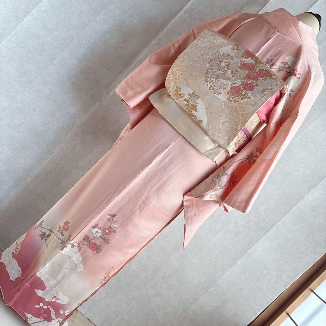 訪問着　フルセット　着物　正絹　やまと誂　入学式　金彩加工　上品な華やか　J10