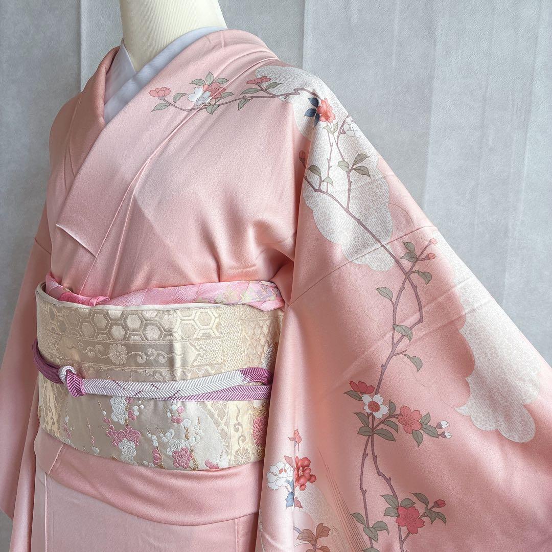 訪問着　フルセット　着物　正絹　やまと誂　入学式　金彩加工　上品な華やか　J10