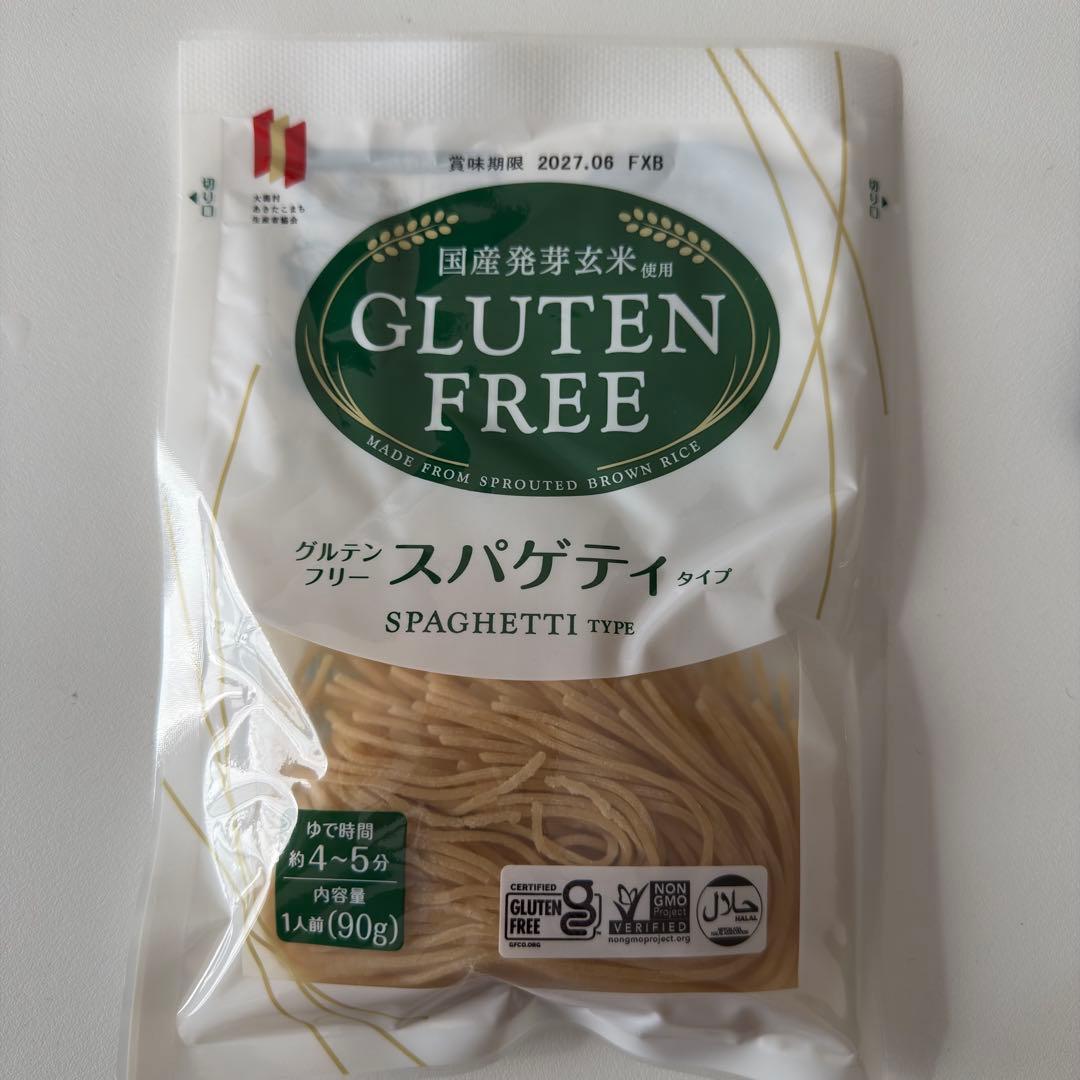 【新品】グルテンフリー スパゲティタイプ90g　国産発芽玄米使用