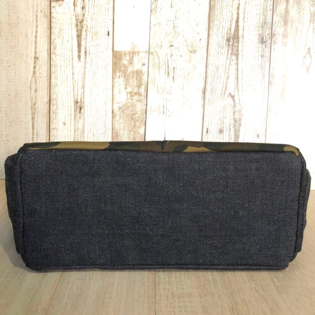 ぼん　デニムトートバッグ　ブラウン　ブラック　2個セット