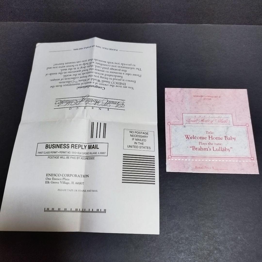 ENESCO　Welcome  Baby　オルゴール　ブラームスの子守歌
