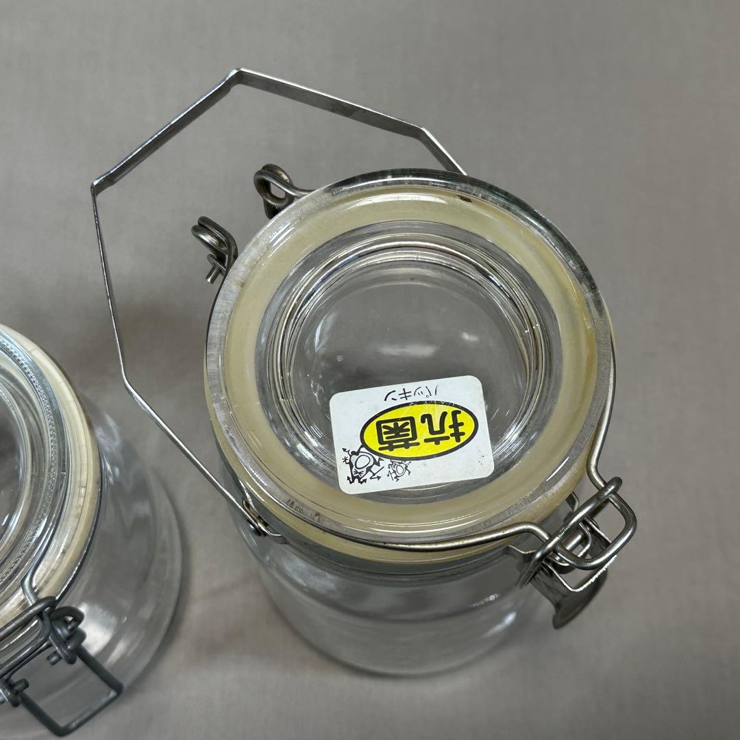 ガラスキャニスター　ガラス製菓子瓶 5点セット◇菓子瓶　レトロ　当時物　古道具