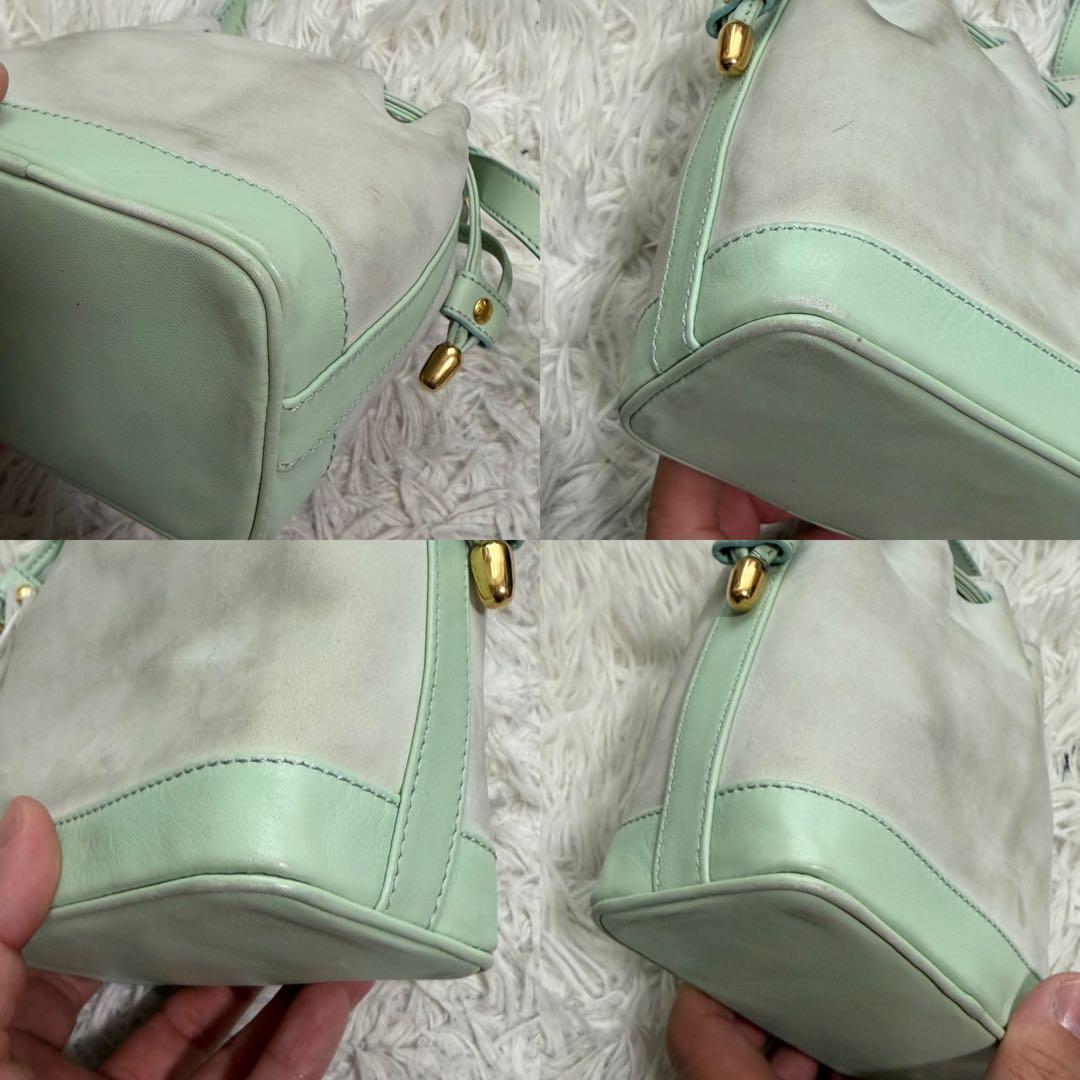 希少　CELINE 巾着ショルダーバッグ　オールレザー　　ワンショルダー斜め掛け