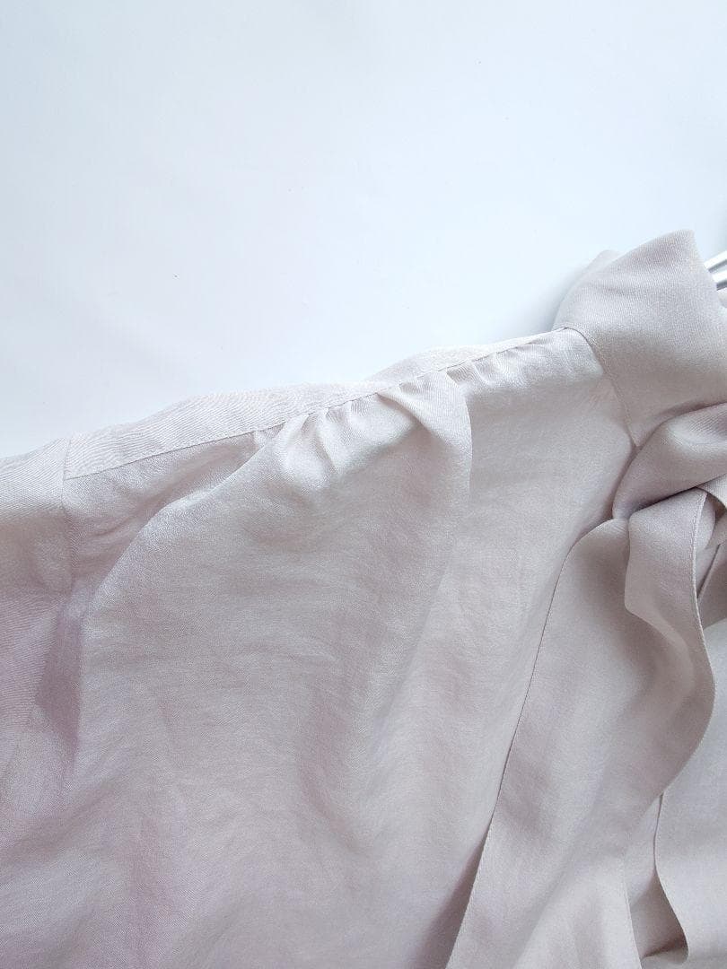 ☘️新品 ヴェルメイユパーイエナ ボウタイブラウス リボン 長袖 グレージュ F