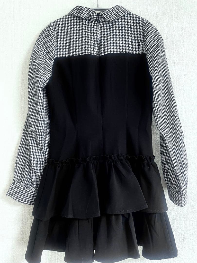 evelyn ティアードミニワンピース ブラック