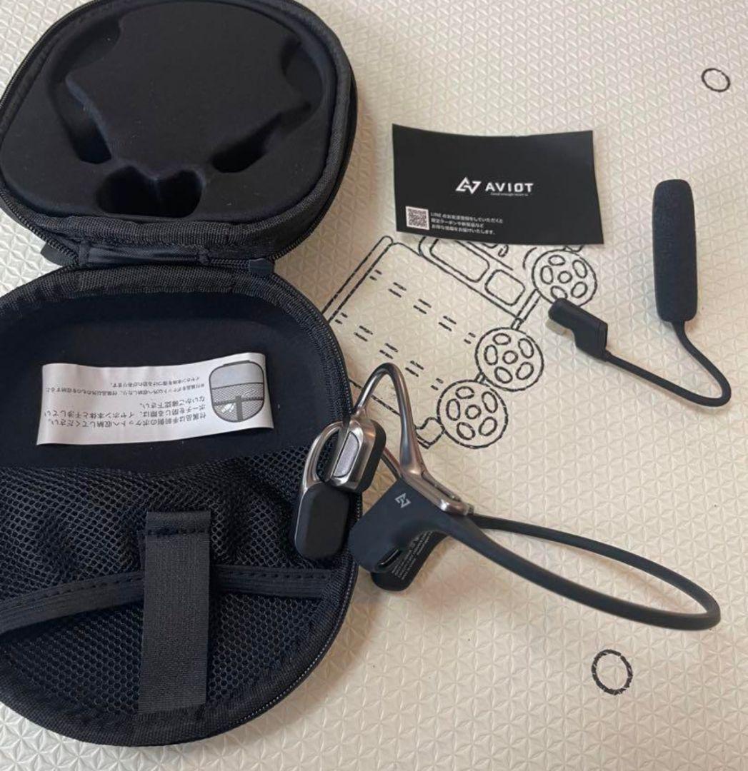 AVIOIT WB-E1M-BK 骨伝導イヤホン メタリックブラック