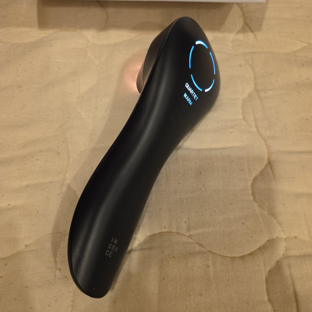 美品 イングレイス プルクォート MBE104A-K (ブラック) 音波美顔器