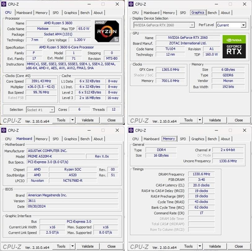 ゲーミングPC/R5 3600/RTX2060/16G/SSD500G/水冷