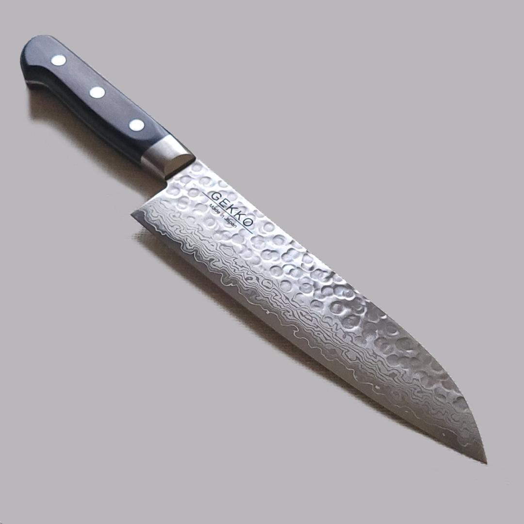 T*ツ様 日本製 VG10 ダマスカス 三徳包丁185mm 黒柄 G1756E