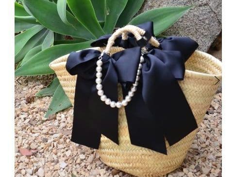 【新品未使用】RAPTURE ラプチャー　かごバッグ　バスケット　リボン　L