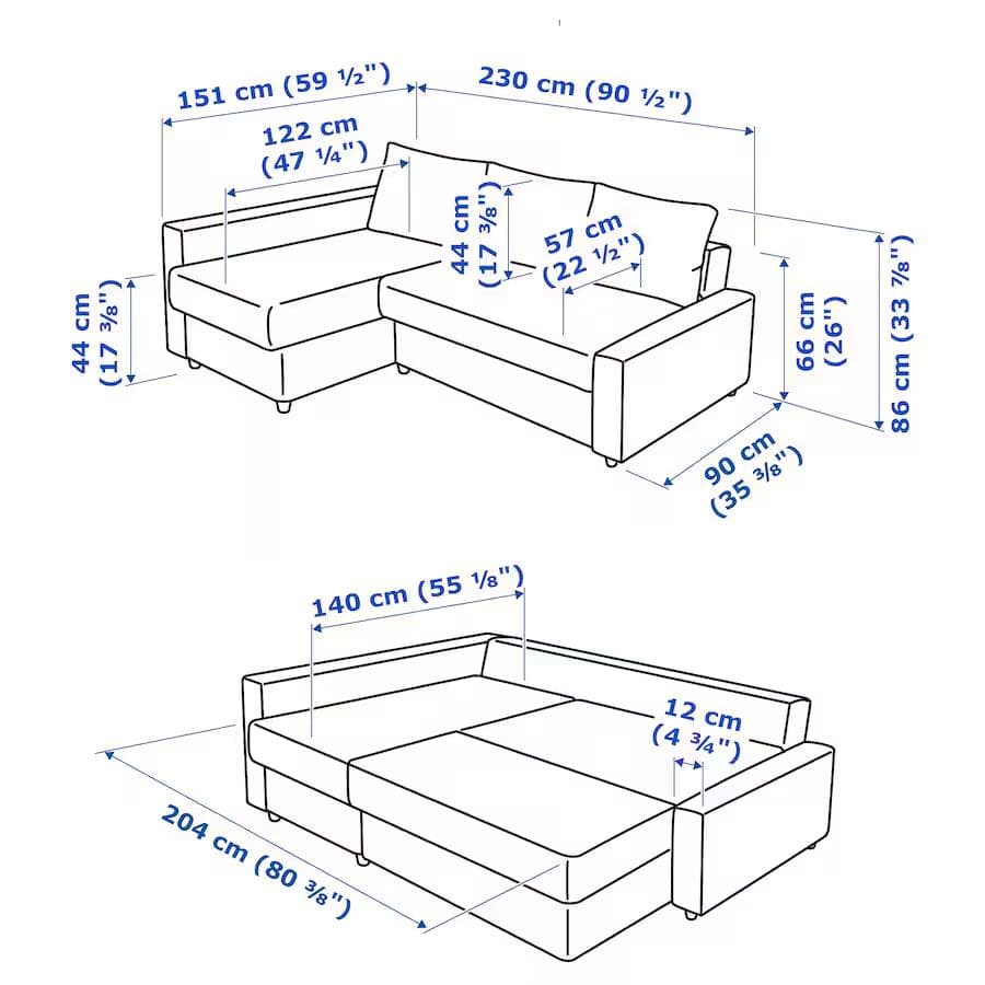IKEA フリーヘーテン 収納付きソファベッド