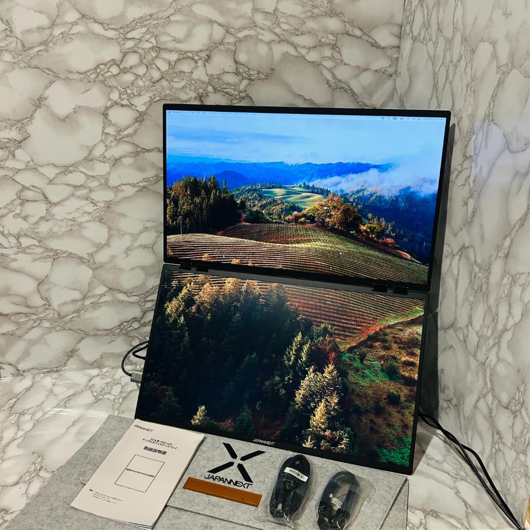 【専用ケース付】JAPANNEXT 23.8インチ 大型デュアルモバイルモニター