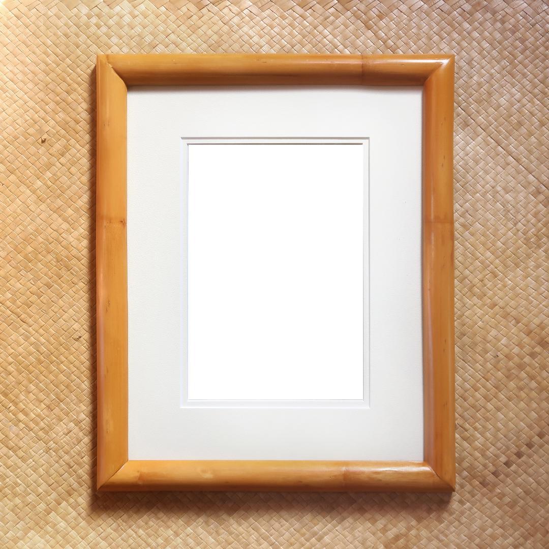 【激レア】ダルトン特注品　籐製のフォトフレーム2　木製フレーム　アジアン　ハワイ