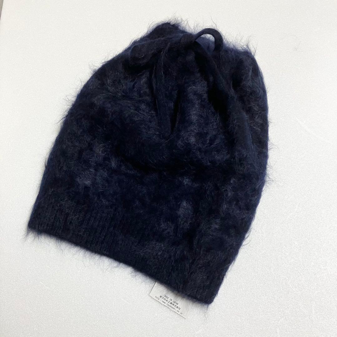 新品　カシミヤ ファー　100% ニット帽　ビーニー　ネックウォーマー