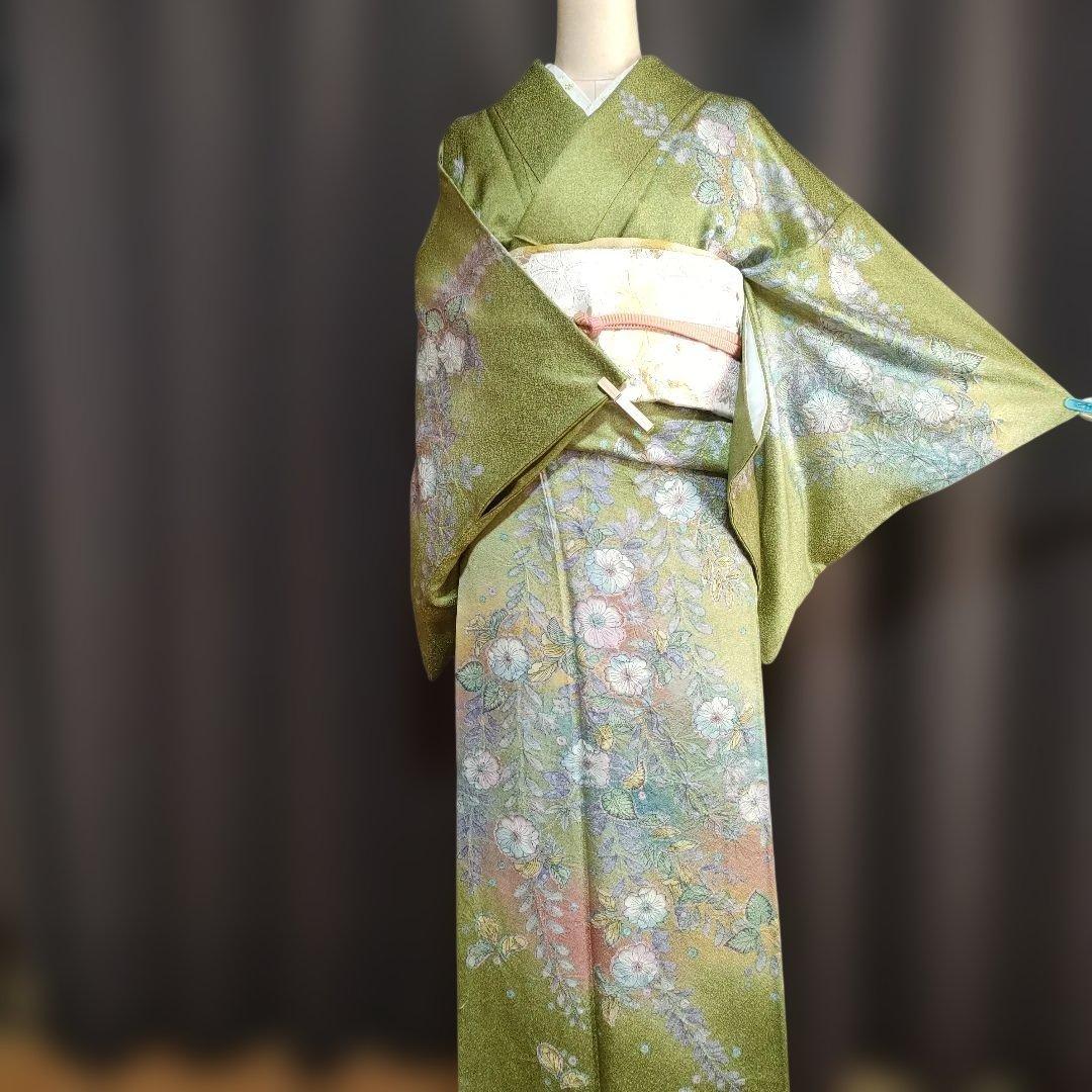 訪問着フルセット 辻が花柄