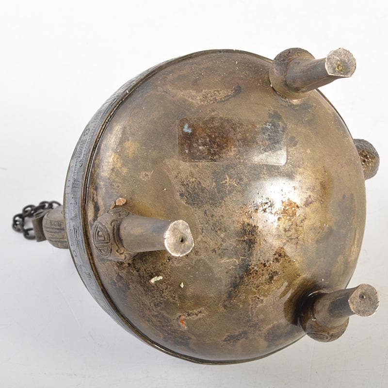 中国　古銅青銅　饕餮文　水注　水滴　M　R7365