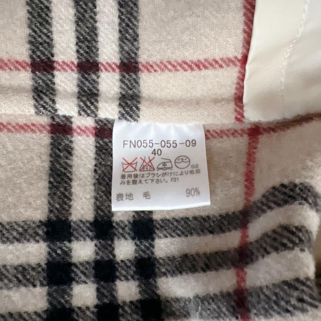 バーバリーロンドン ダブルフェイス コート ノバチェック カシミヤ ブラック L