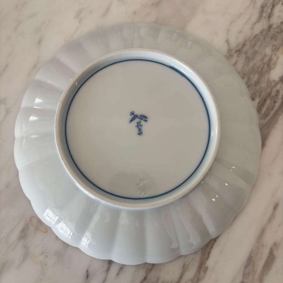 有田焼 白磁菊割(和皿) 5枚