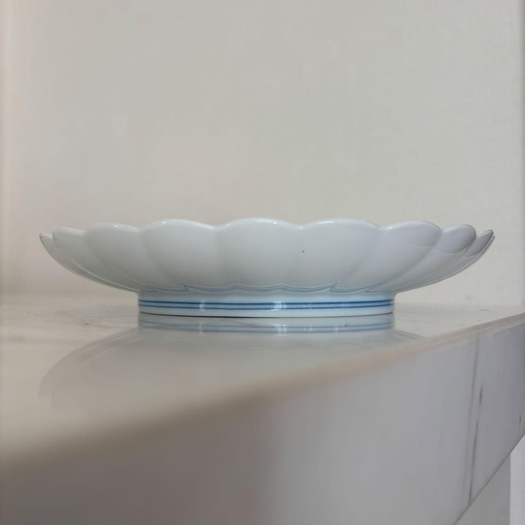 有田焼 白磁菊割(和皿) 5枚