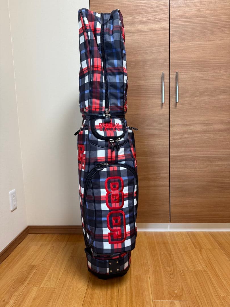 新品未使用 PEARLY GATES チェック キャディバック アイアンカバー付