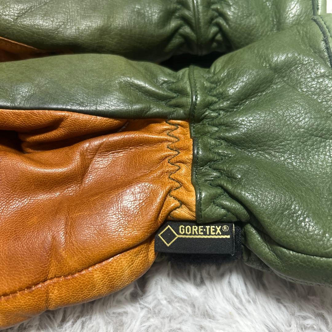 Hestra GORE-TEX ミトングローブ グリーン/ブラウン