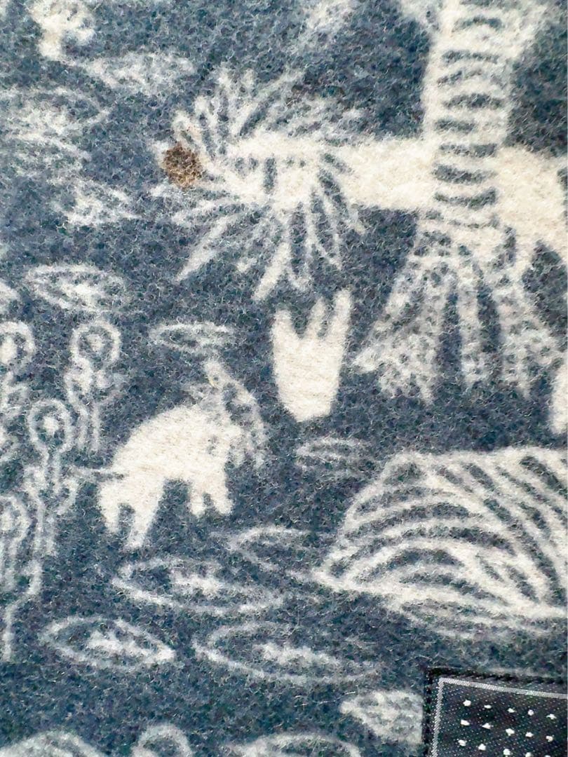 ミナペルホネン imagine ミニブランケット 青 白