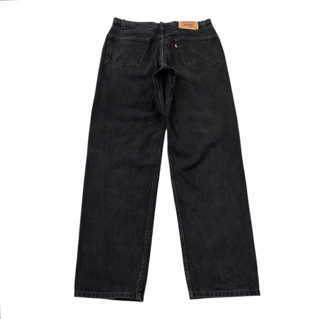 【先染め】90s Levi's 550 デニム ブラック ジーンズ 黒 W34