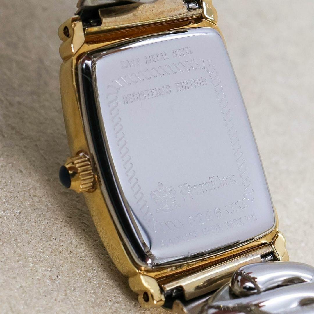 稼働 HAMILTON 腕時計 トノー スモセコ 蛇腹 外箱付 QZ 1902