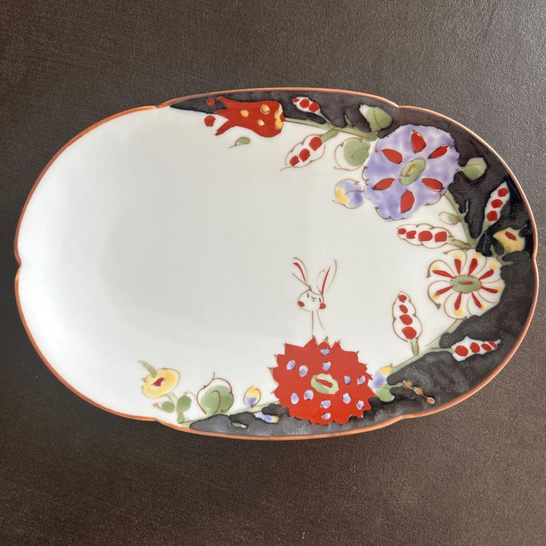 タイムセール　空萌工房　作家　田口紀美子さん　うさぎシリーズ　プレート２枚