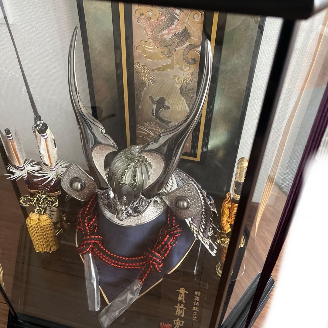 最安値【状態良好・美品】兜　貫前兜　男児　こどもの日　置き物　龍