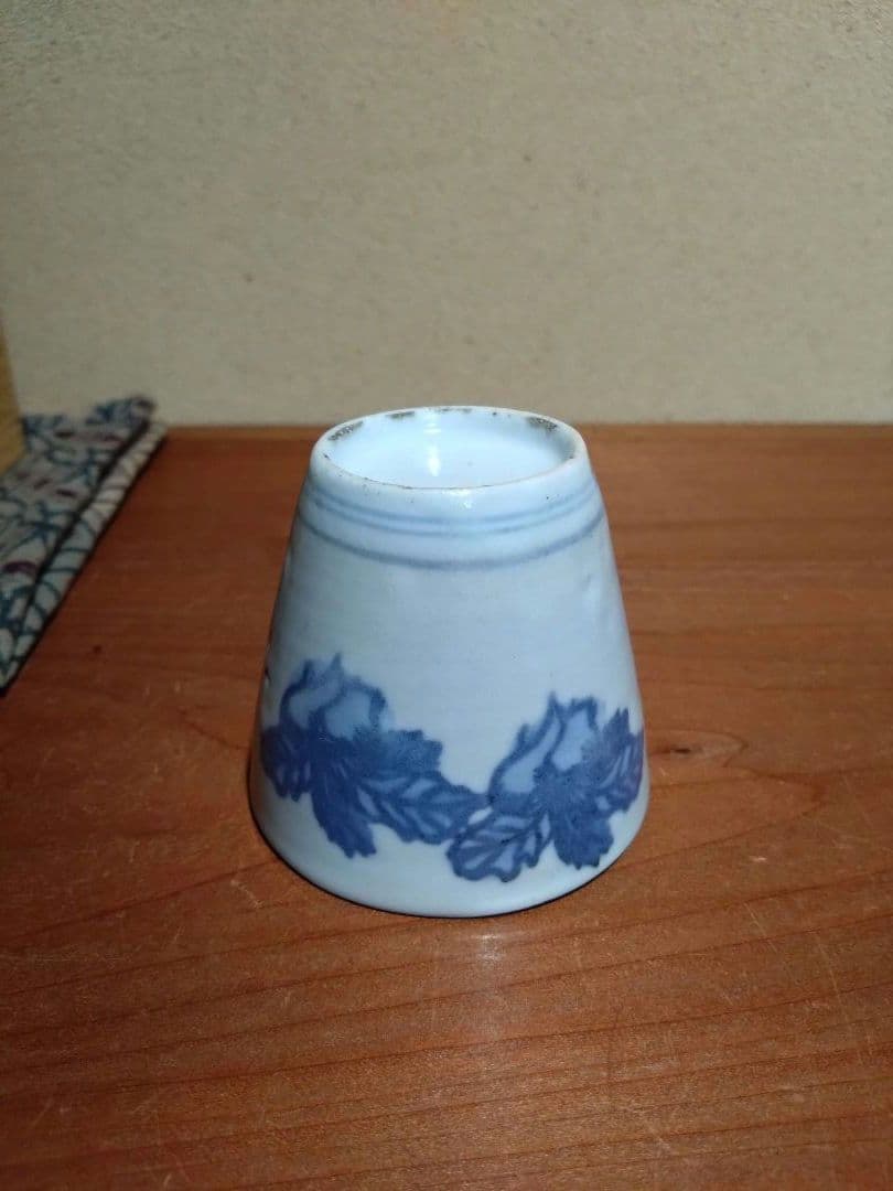 古伊万里 こんにゃく印判 大根と蕪 猪口 古印判 蒟蒻印判 民藝