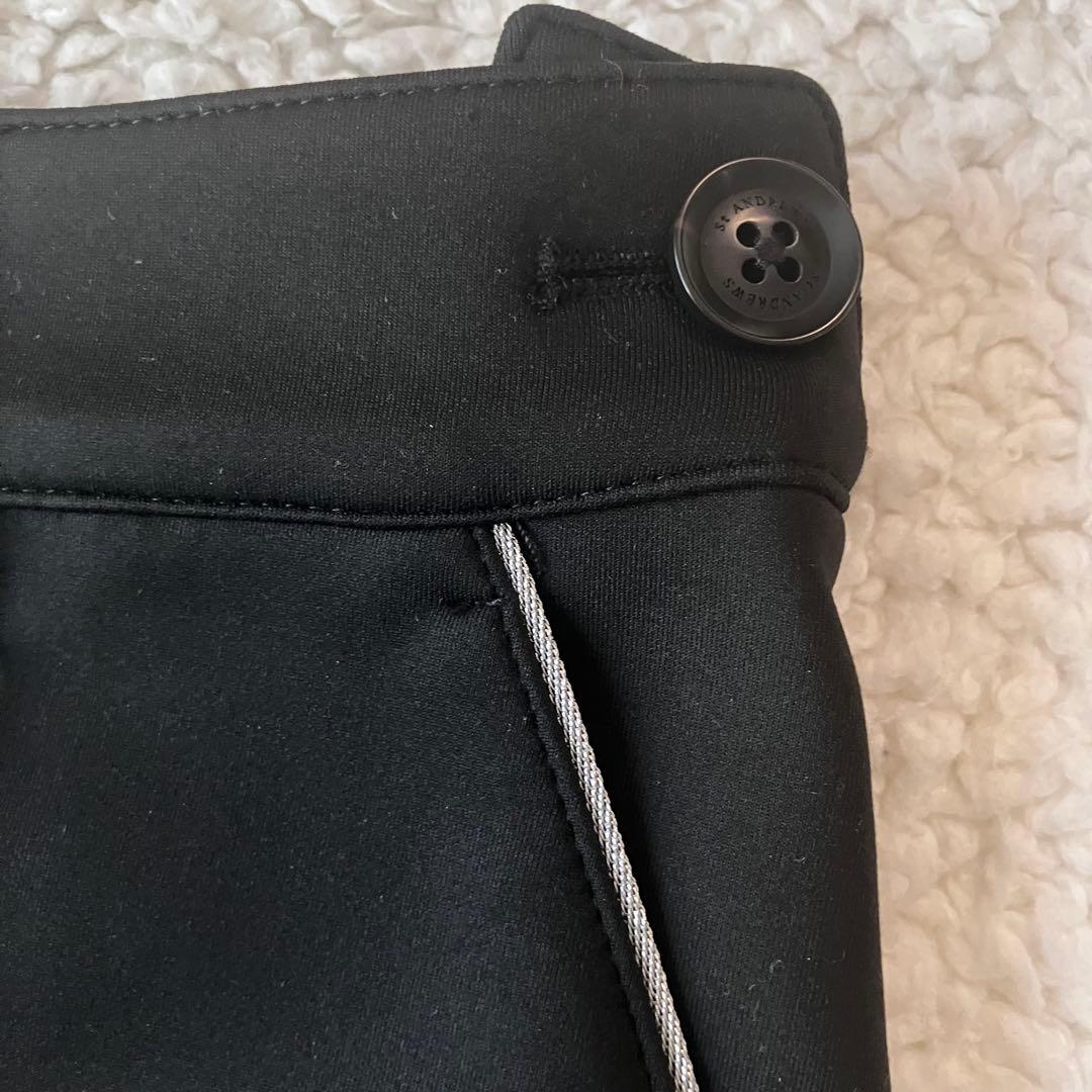 【タグ付新品】セントアンドリュース　ダンボールニット スカート　黒　M 立体ロゴ