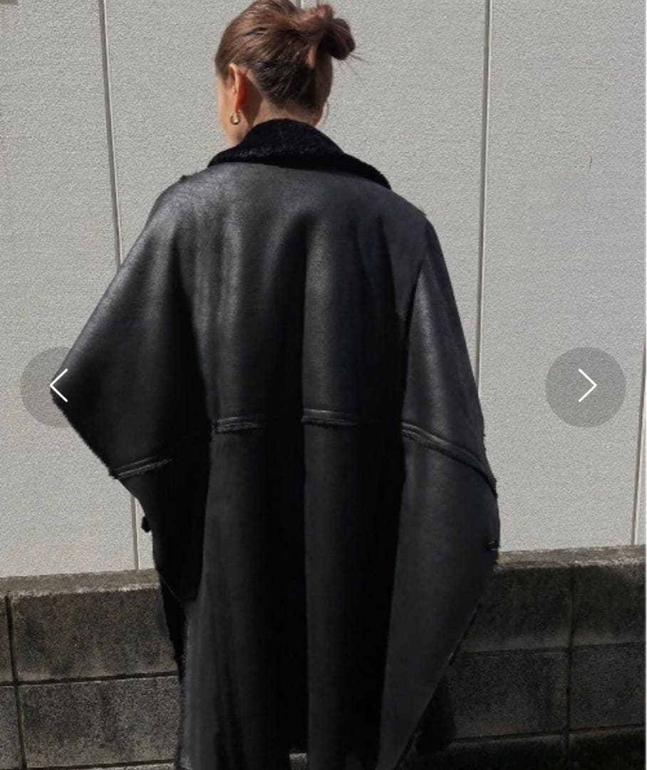 新品 アメリ Ameri リバーシブル ボア ポンチョ コート