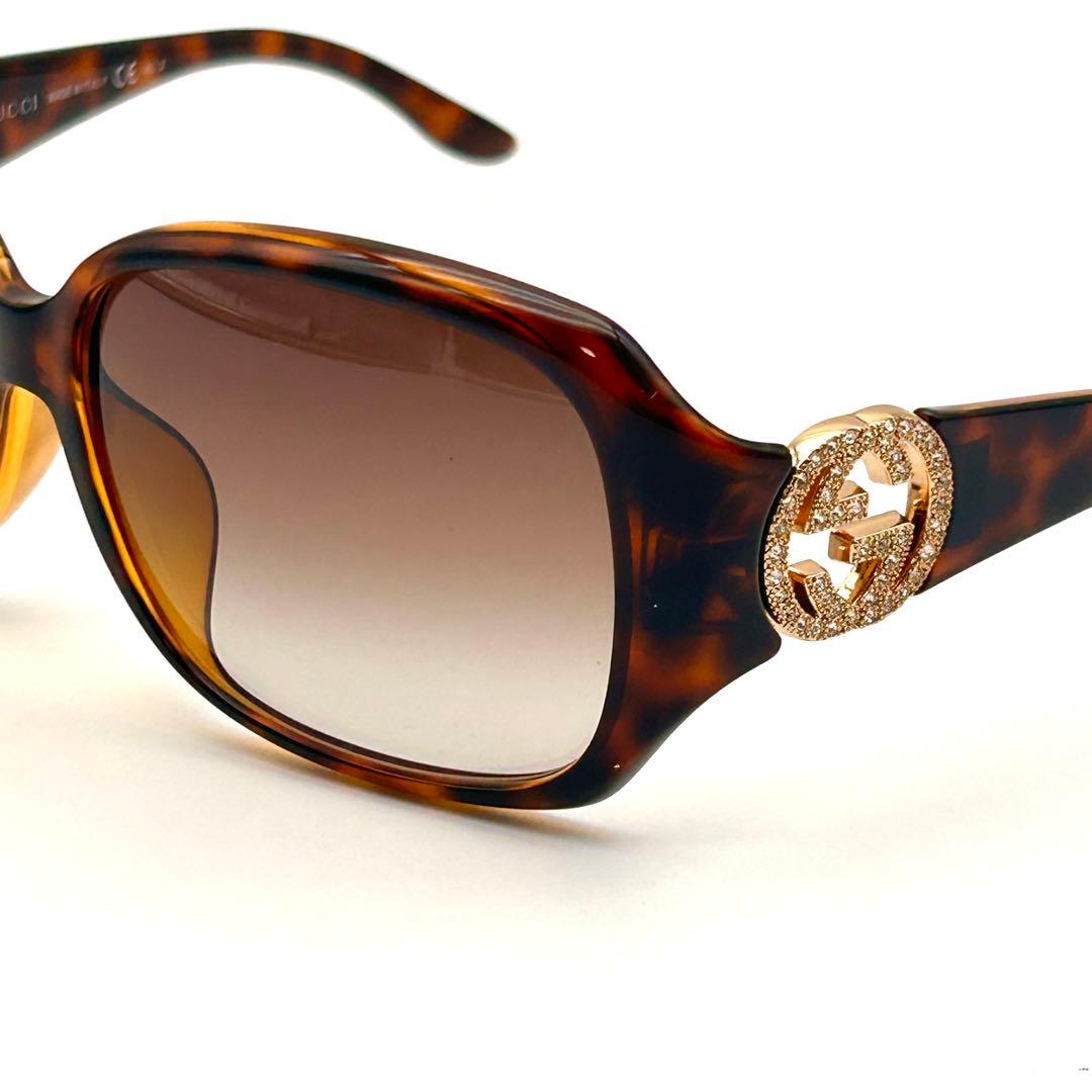 極美品✨ GUCCI グッチ サングラス GGロゴ ✨ラインストーン✨