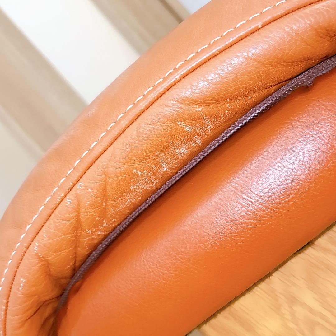 カリモク オットマン 本革 ブラウン 木製