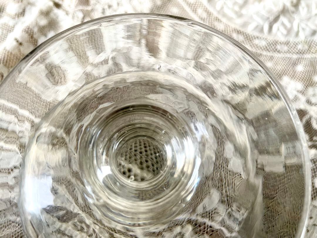 19世紀手吹きガラスの脚付コンフィチュールグラス　フランスアンティーク　クープ