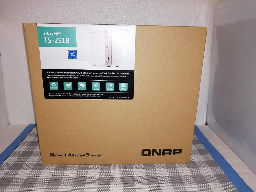 QNAP TS-251B + HDD 4TB (2TBx2個) RAM 8GB