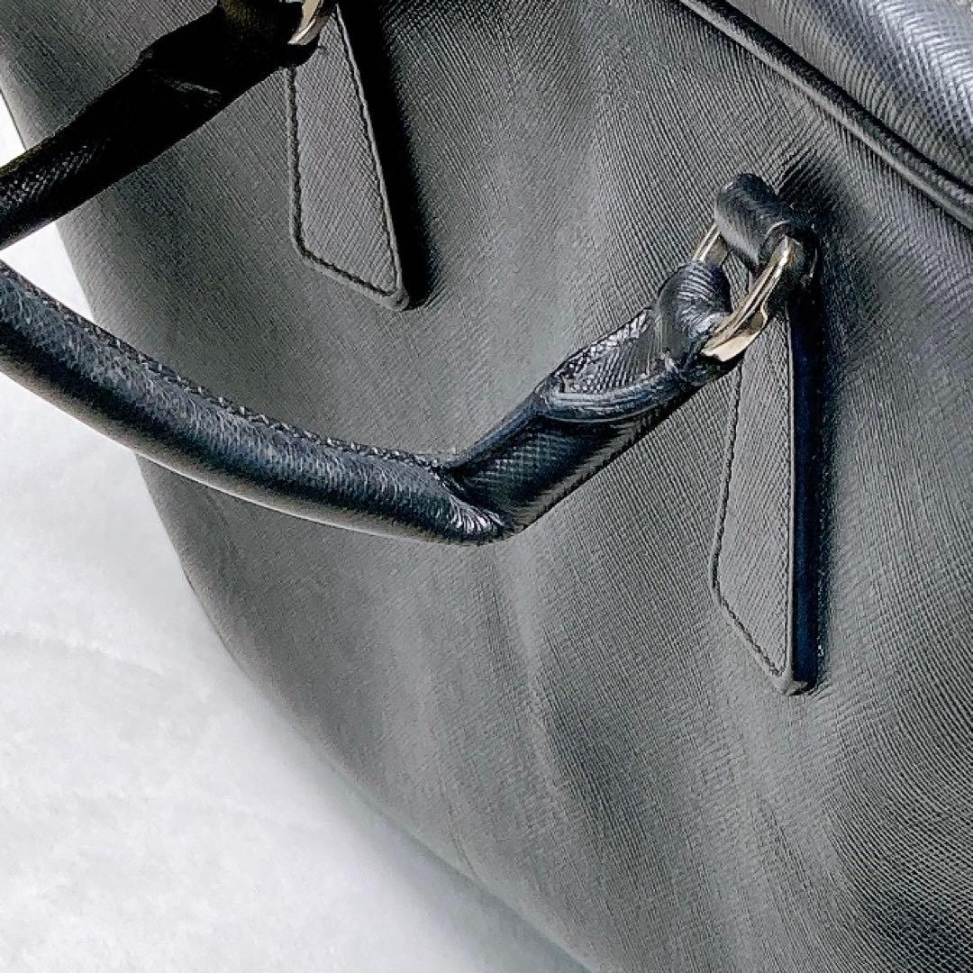 ✨激レア✨プラダ ガレリア トートバッグ ブラック 三角プレート カデナ レザー