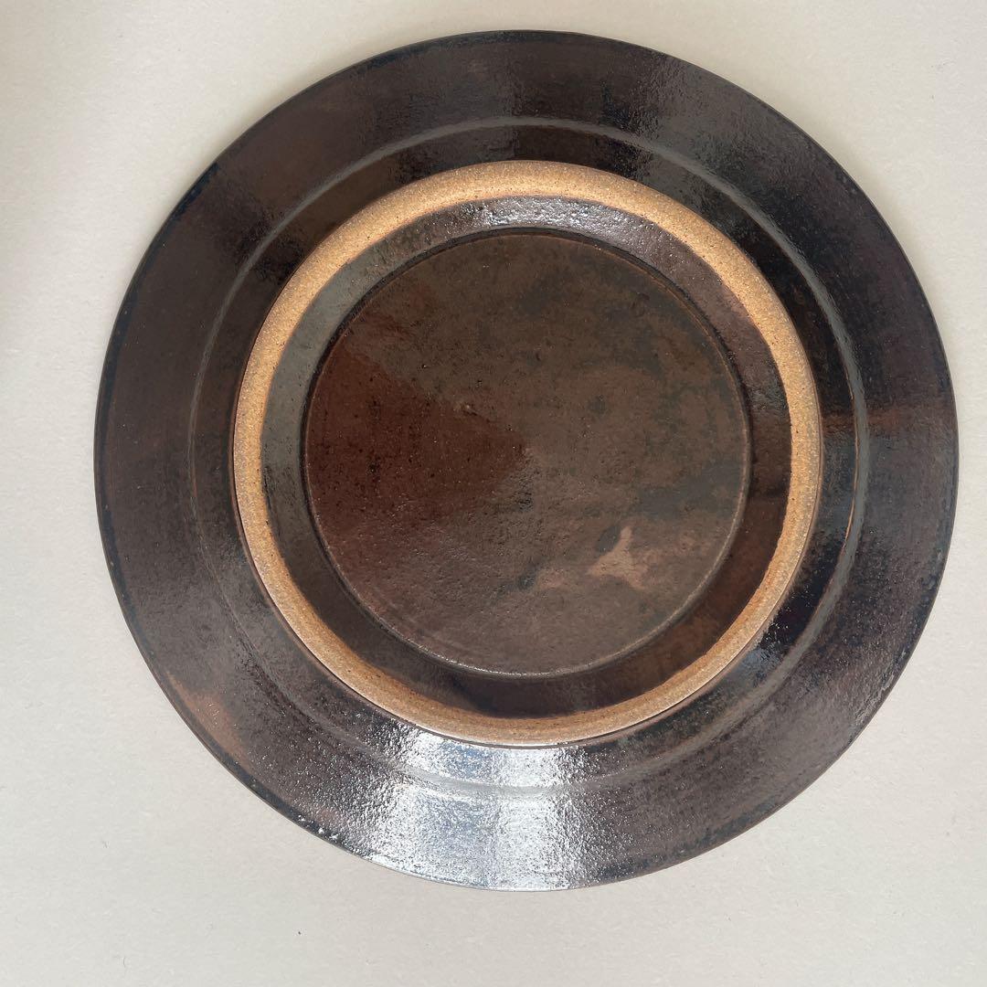 石倉陶器所　三彩点打ち　7.5寸平皿　2枚セット